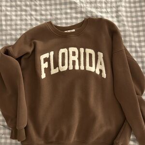 brown Florida crewneck